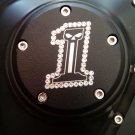 26159-2052-317BLK Harley Davidson Twin Cam Swarovski Point Cover Black Contrast-Cut 5 Holes ACE