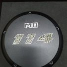 16158-2162-114BLKD Milwaukee 8 Swarovski Derby Cover Black Denim W/Swarovski Stones 114ci