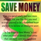 15 Top Ways To Save Money (with Master Resell Rights + Free Shipping)