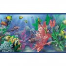 Blue Lagoon Aquarium Fish Wallpaper Bathroom Border