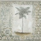 ORIENTAL BEIGE GREEN PALMS TREES WALLPAPER WALL BORDER