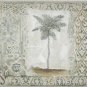 ORIENTAL BEIGE GREEN PALMS TREES WALLPAPER WALL BORDER