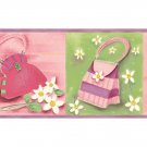 Purple Dress Up Girls Room Wallpaper Wall Border