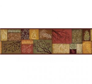 Adirondack Pine Lodge Pine Trees Wallpaper Wall Border