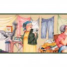 Laundry Green Soap Day Wallpaper Wall Border