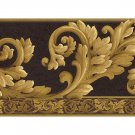 Black Gold Acanthus Wave Wallpaper Wall Borders