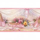 Pink Ballet Slippers And Lace Wallpaper Wall Border