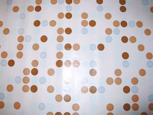 BLUE BROWN POLKA DOT CONTACT PAPER ADHESIVE SHELF LINER