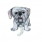 American Bulldog Dog Wagging Pendulum Clock