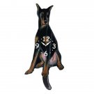 Doberman Pinscher Dog Wagging Pendulum Clock