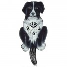 Border Collie Dog Wagging Pendulum Clock