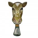 Brown Cow Pendulum Wall Clock