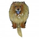 Chow Chow Dog Wagging Pendulum Clock