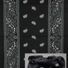 Black Paisley FACE MASK Sun Shield Neck Gaiter Headband Bandana Du Rag Skull Cap
