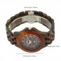 BEWELL Men's Wooden Watches Analog Quartz Date Wood Band Wrist Watch Xmas Gifts
