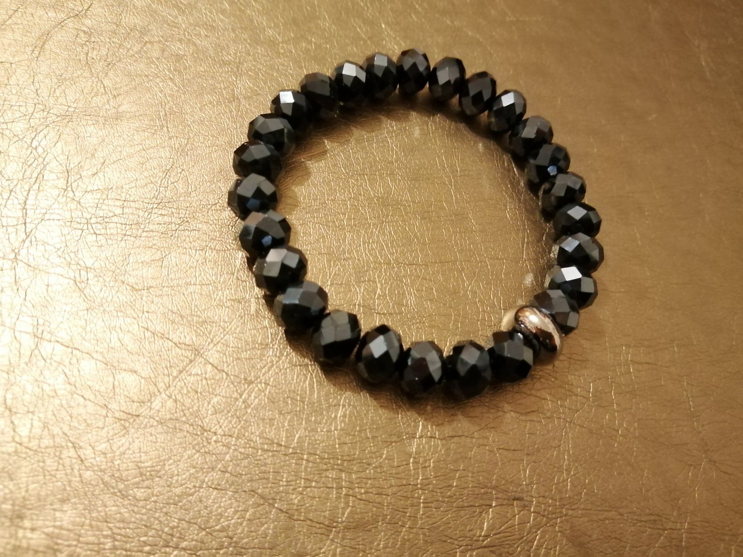Black ab hematite crystal bracelet