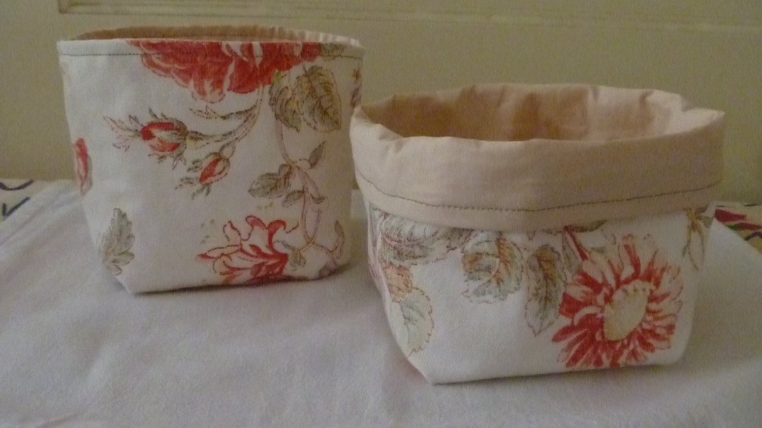 Handmade Fabric Basket (Floral)