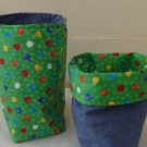 Handmade Fabric Basket (Polka Dot)