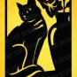 Cat and Flower art Panel Decorative for cnc plasma, router, Laser Cut, DXF cdr Svg and eps, AI File