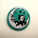 Felix The Cat on moon - 1.5 inch pinback button, clip or magnet
