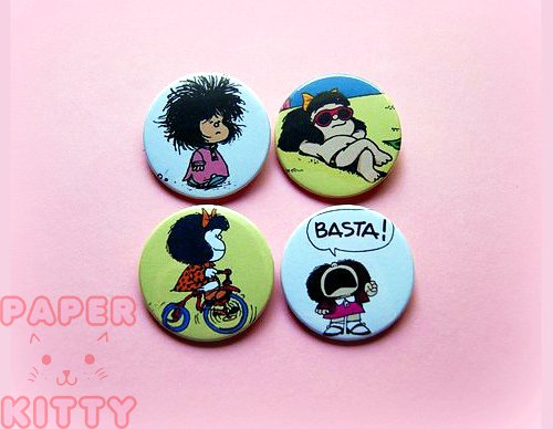 Mafalda ~ CHOOSE 1 ~ - 1.5 inch pinback button, clip or magnet