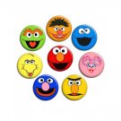 Sesame Street ~ SET OF 8 ~ - 1.5 inch pinback button, clip or magnet