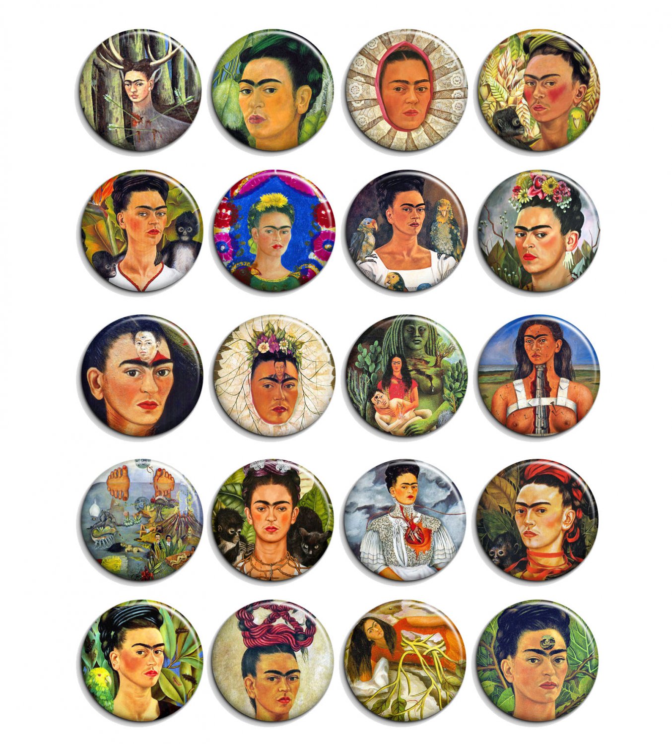 Frida Kahlo ~ CHOOSE 1 ~ - 1.5 inch pinback button, clip or magnet