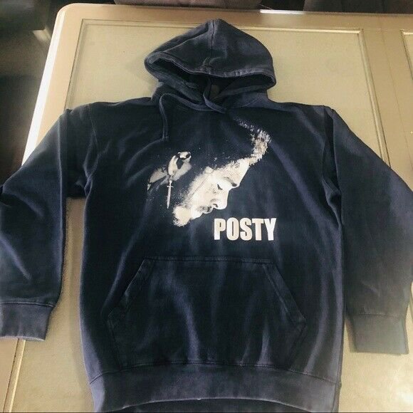 Men Post Malone MIC Vintage Fade Hoodie Post Psycho Better Now Circles Posty 03