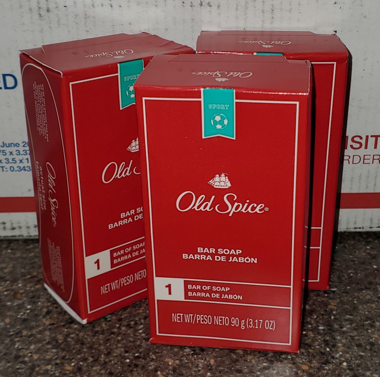 Old Spice Red Collection bar soap Sport lot of 3
