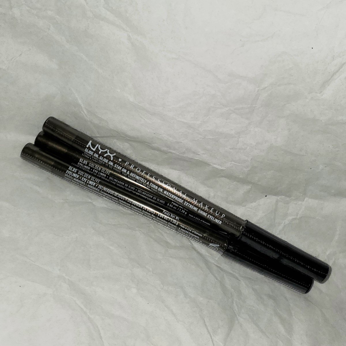 NYX extreme shine eyeliner SL05 golden olive glide on LOT