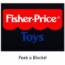 Fisher Price Peek a Blocks set Food - Vintage Toys