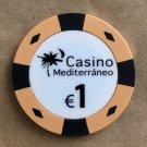 Casino chip from Alicante 1€ Bicolor