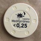 Casino chip from Alicante 0,25€ White