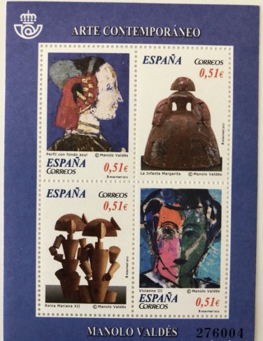 New Philatelic Sheet- Contemporary art, Manolo Vald&Atilde;&copy;s