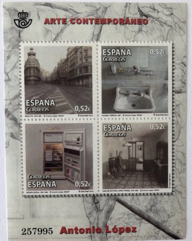 New Philatelic Sheet from Spain- Contemporary art Antonio L&Atilde;&sup3;pez