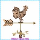 Handmade Rooster Weathervane With Roof Mount In Polished Copper, Good Directions 802PR