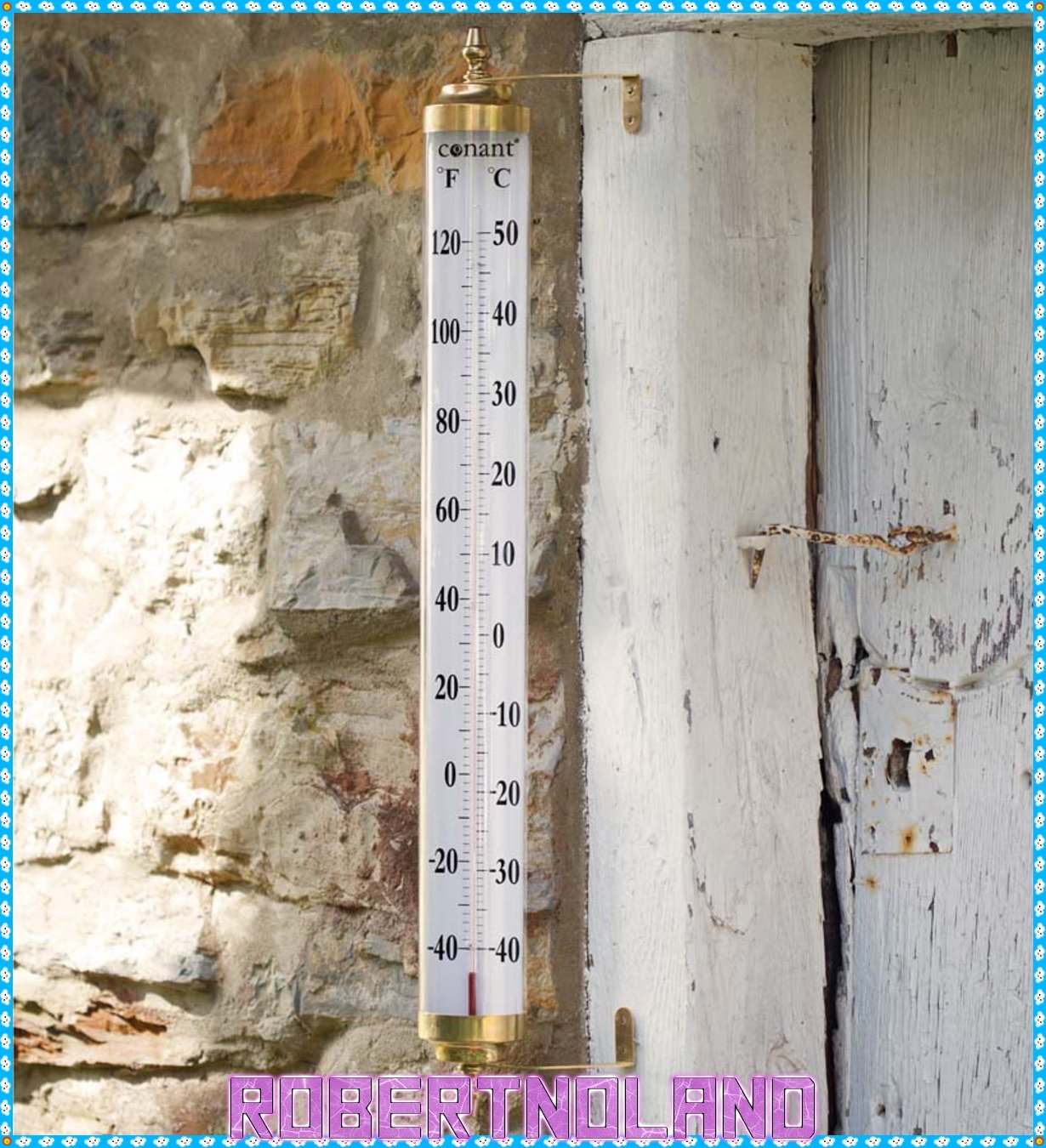 Extra-Large Brass Thermometer