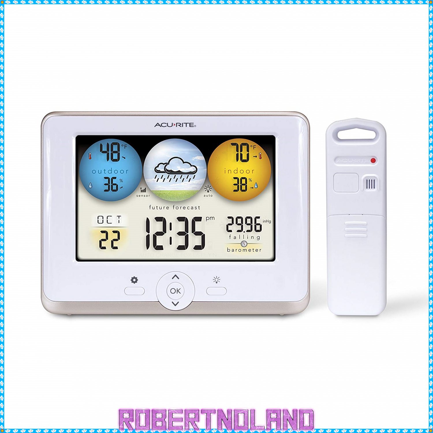 White Wireless Acurite Forecaster, 01123M