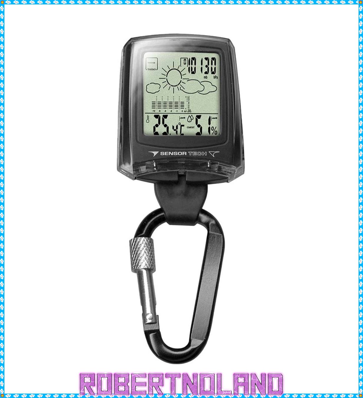 Digital Weather Station Clip Watch, Dakota 3699-1