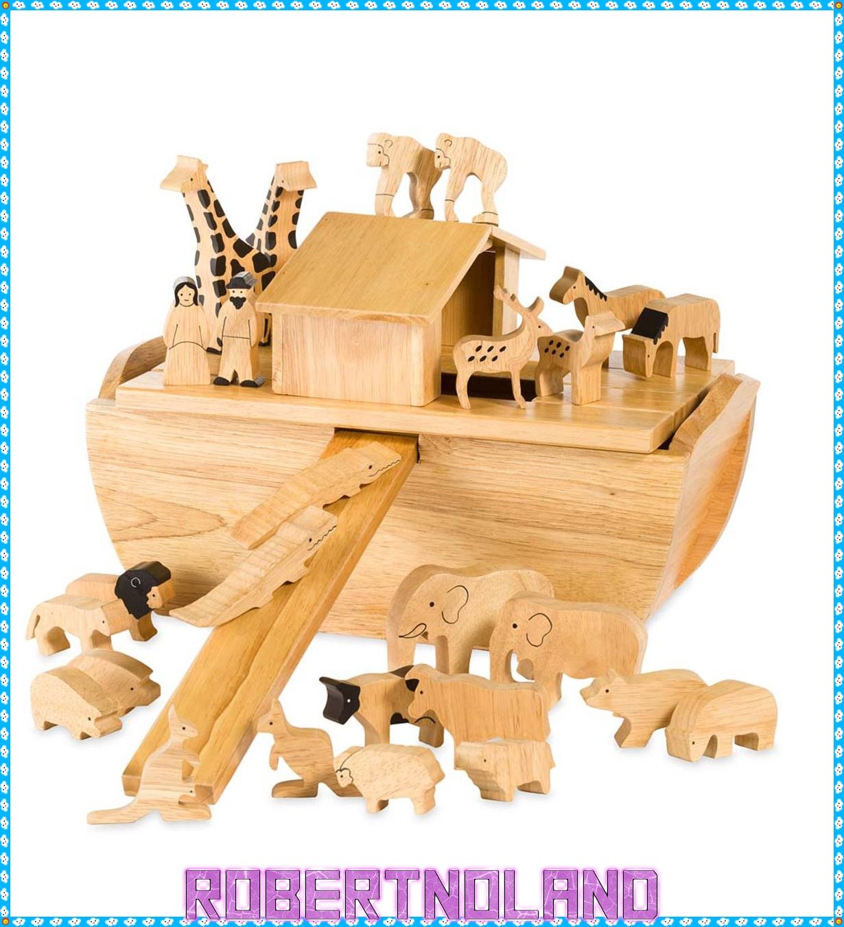 Wooden Noah's Ark Set