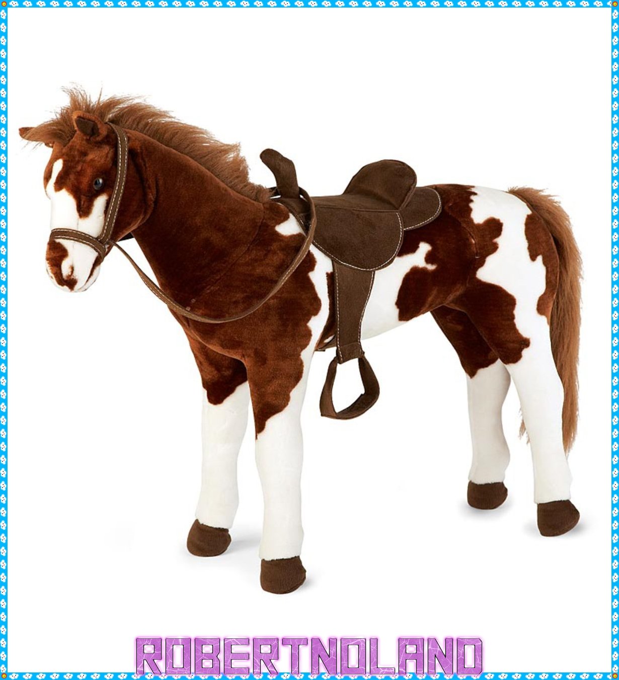 Sit-On Pinto Horse