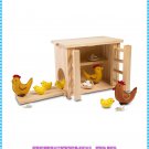 Wooden Chicken Coop and Felt Chickens Play Set Special