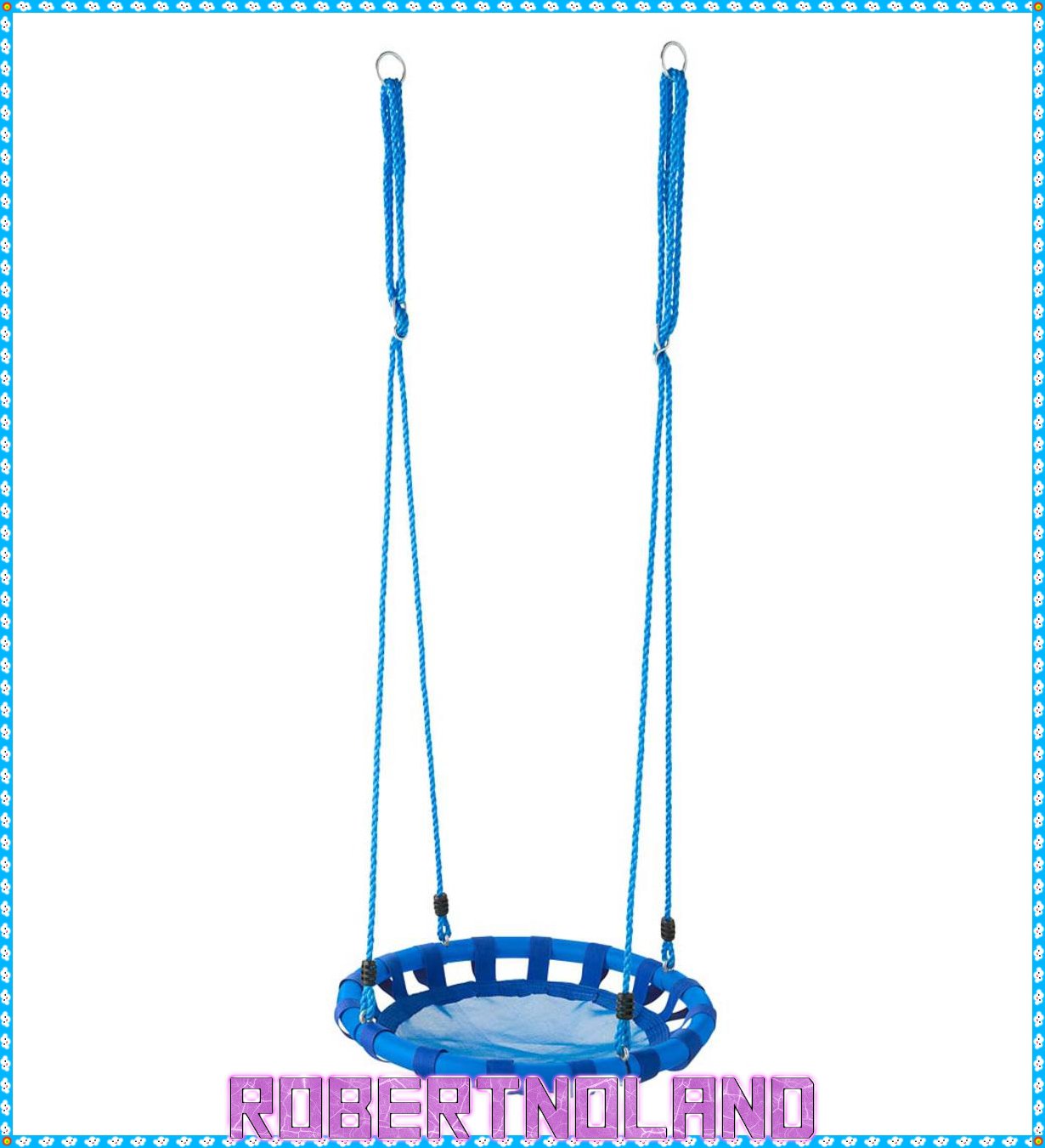 Color Burst Round Swing - Blue