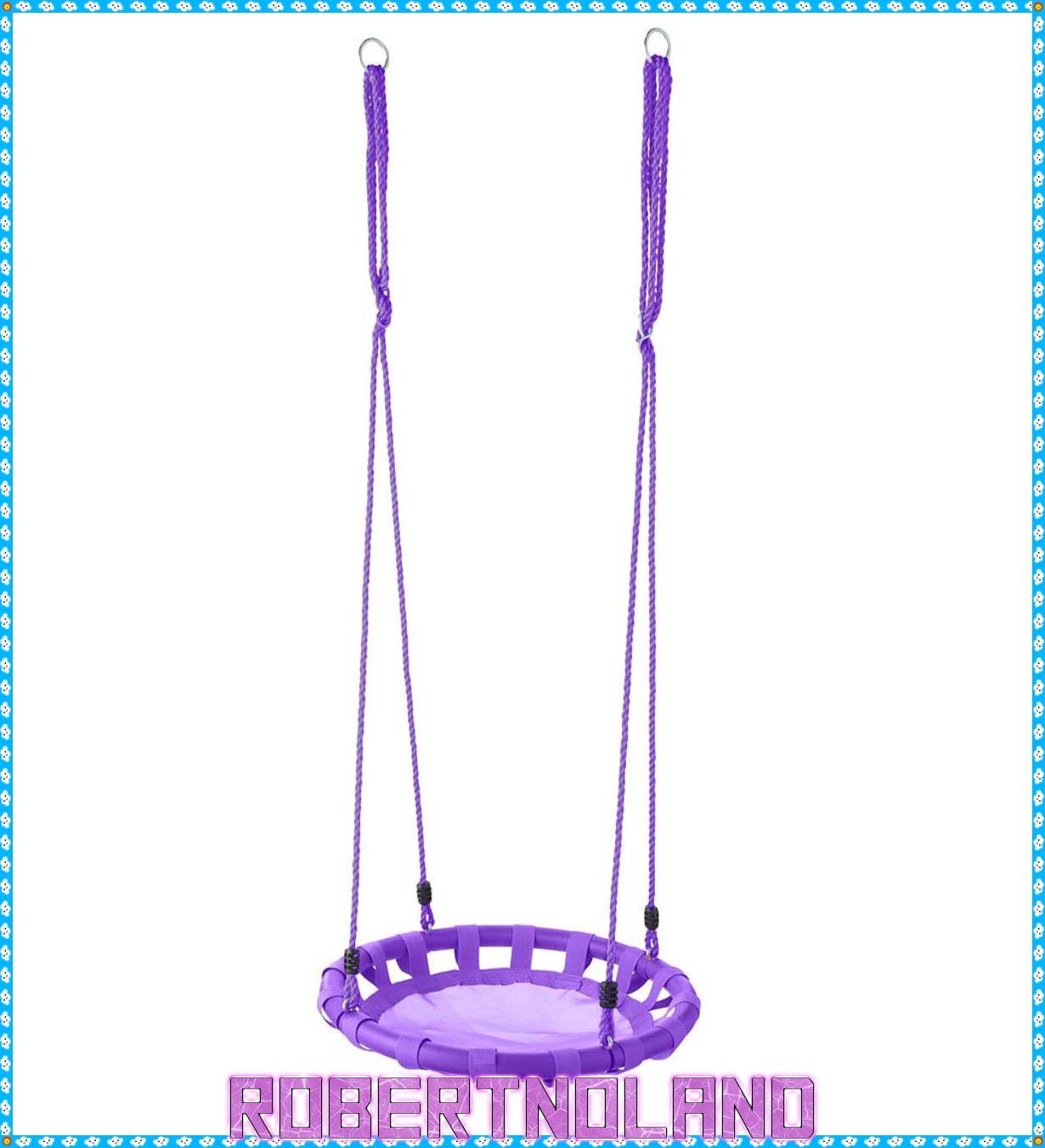 Color Burst Round Swing - Purple