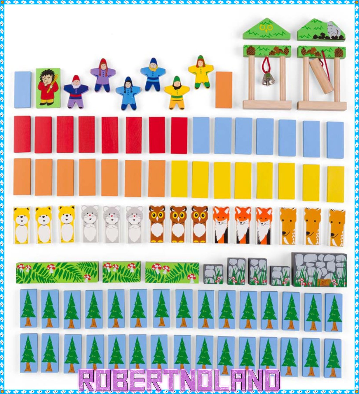 Forest Friends Domino Set, 96 pcs