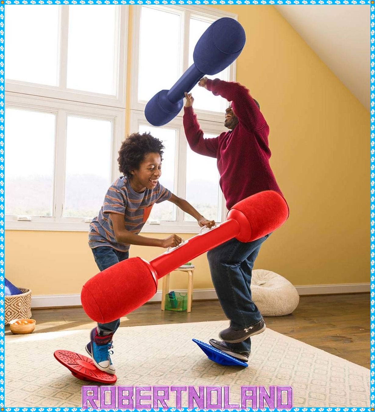 inflatable balance jousting set