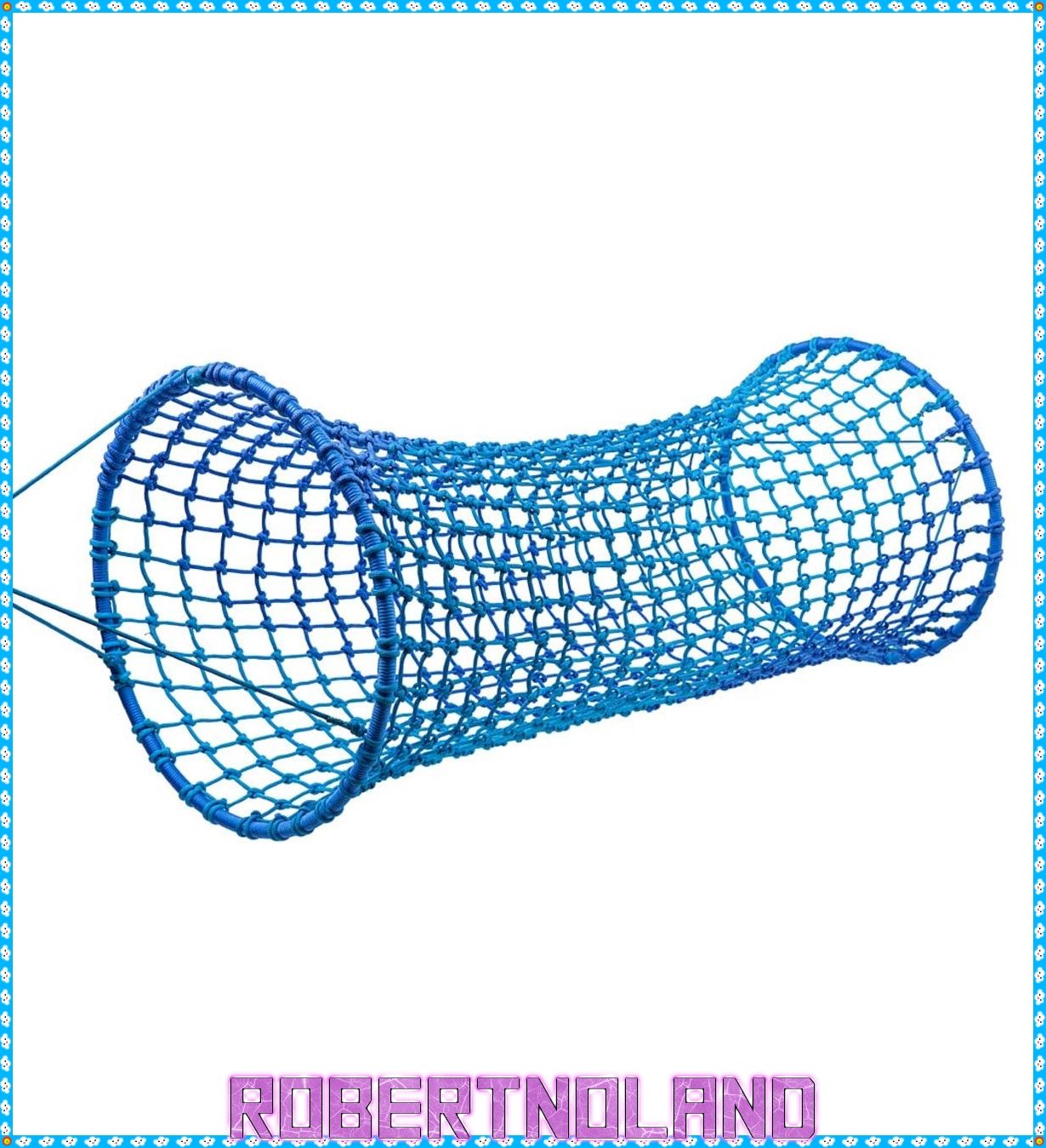 Blue Wave Horizontal Rope Tunnel - Blue