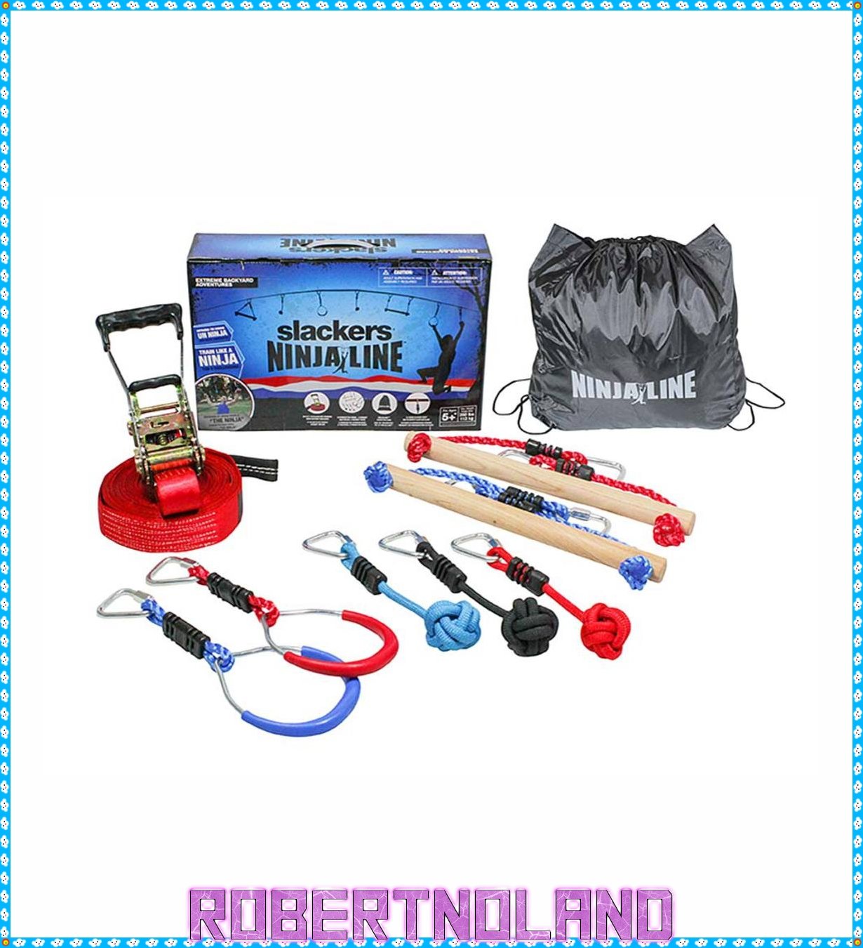 Ninjaline Backyard Obstacle Course Kit, 36'