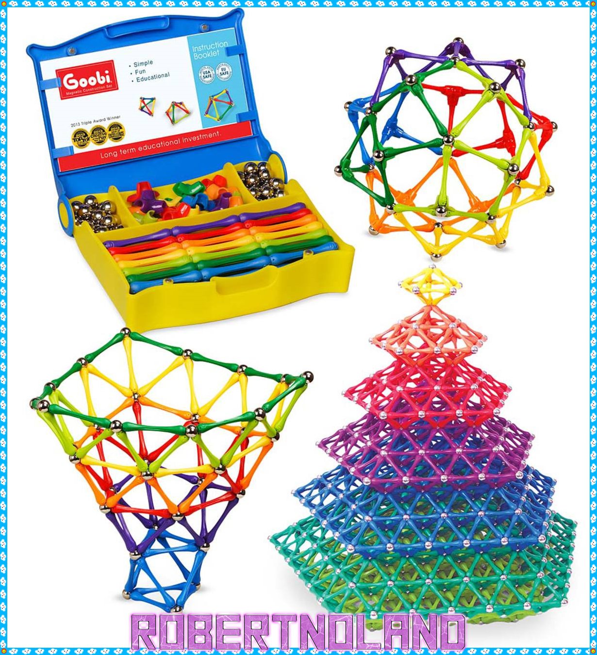 Goobi Magnetic Construction Kit, 180 pcs