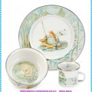 3-Piece Beatrix Potter Enamelware Dish Set - Mr. Jeremy Fisher